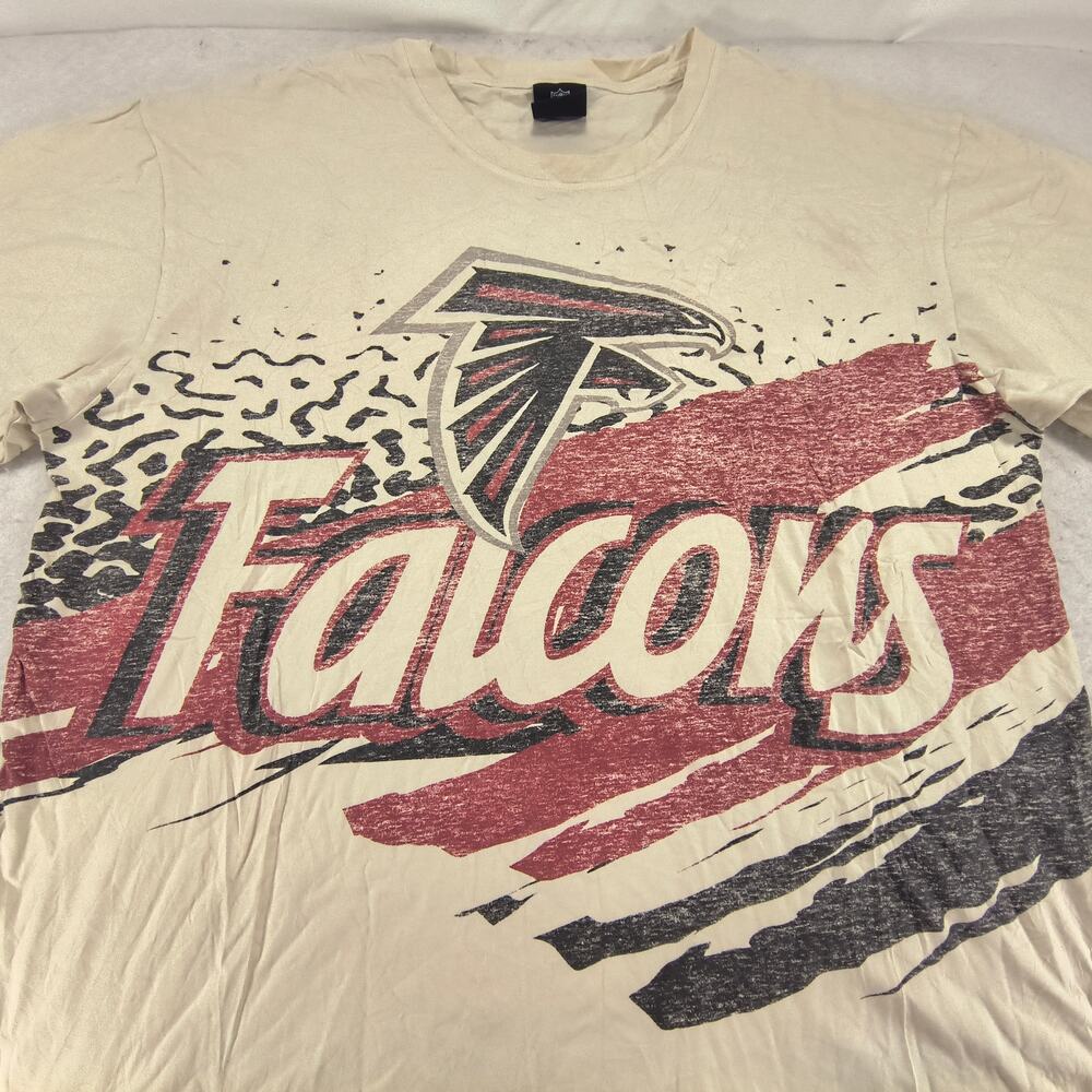 NFL Atlana Falcons Short Sleeve Football Shirt Mens Size XL White Red
